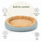DogBedHouse Plush Corduroy Washable & Breathable Pet Bed