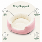 DogBedHouse Plush Faux Fur Bolster Bed