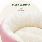 DogBedHouse Plush Faux Fur Bolster Bed