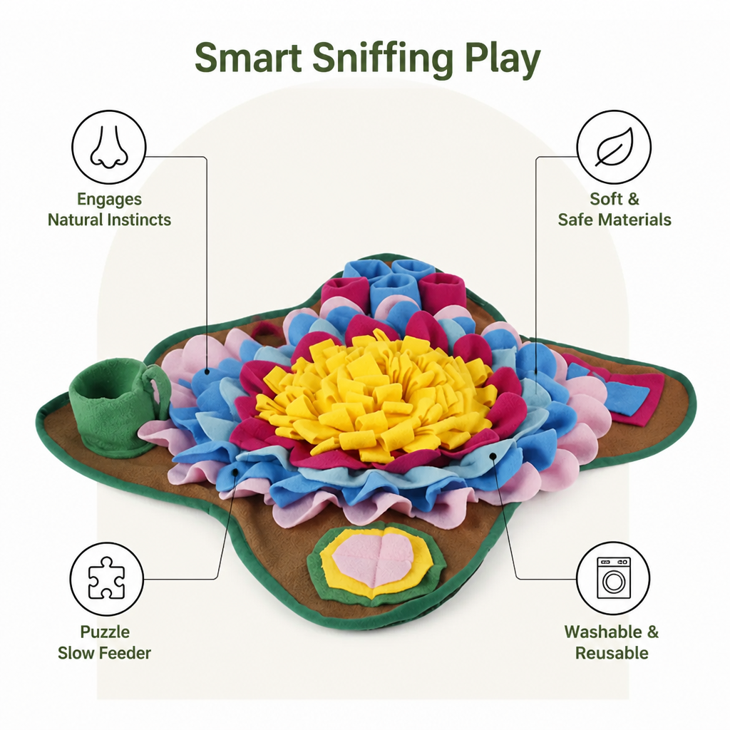 DogBedHouse Plush Foldable & Washable Dog Snuffle Mat