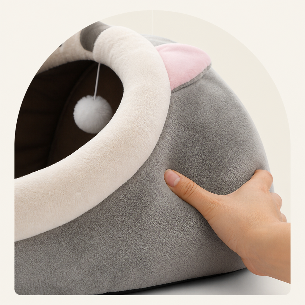 DogBedHouse Plush & Insulated Pet Cave Bed