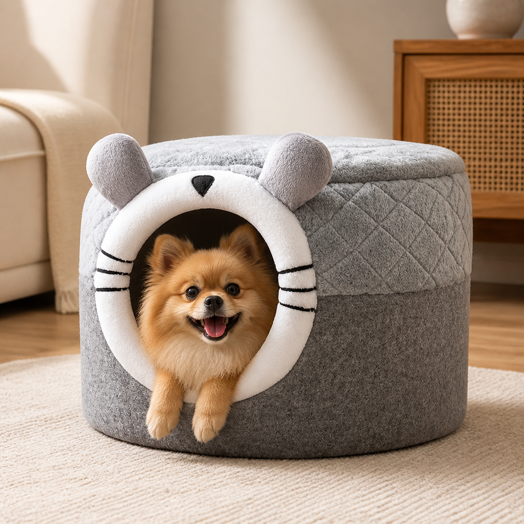 DogBedHouse Plush Insulated Pet Tent (Removable Cushion)