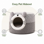 DogBedHouse Plush Insulated Pet Tent (Removable Cushion)