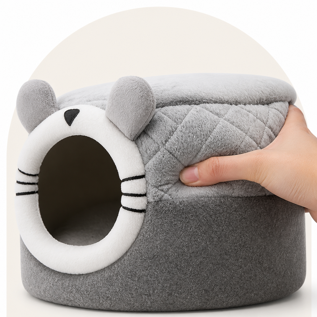 DogBedHouse Plush Insulated Pet Tent (Removable Cushion)