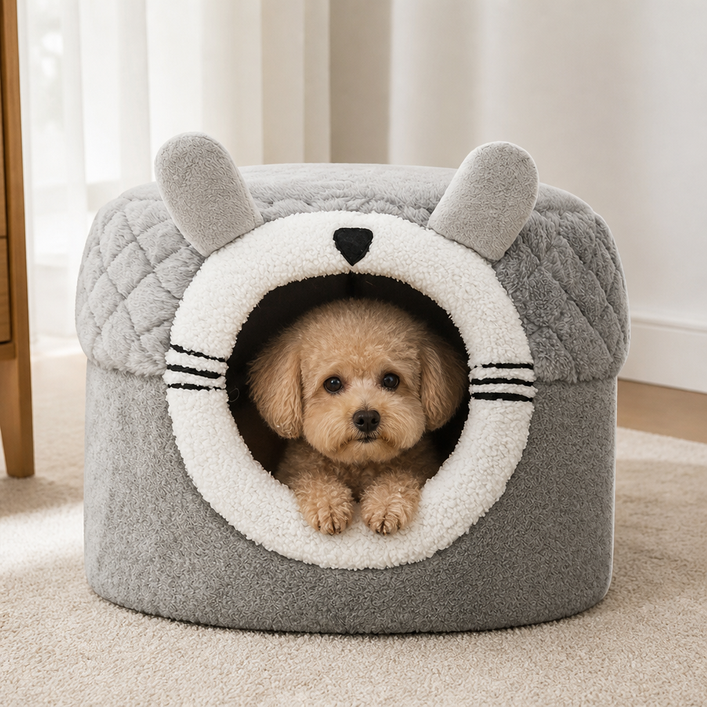 DogBedHouse Plush Insulated Pet Tent (Removable Cushion)