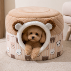 DogBedHouse Plush Insulated Pet Tent (Removable Cushion)