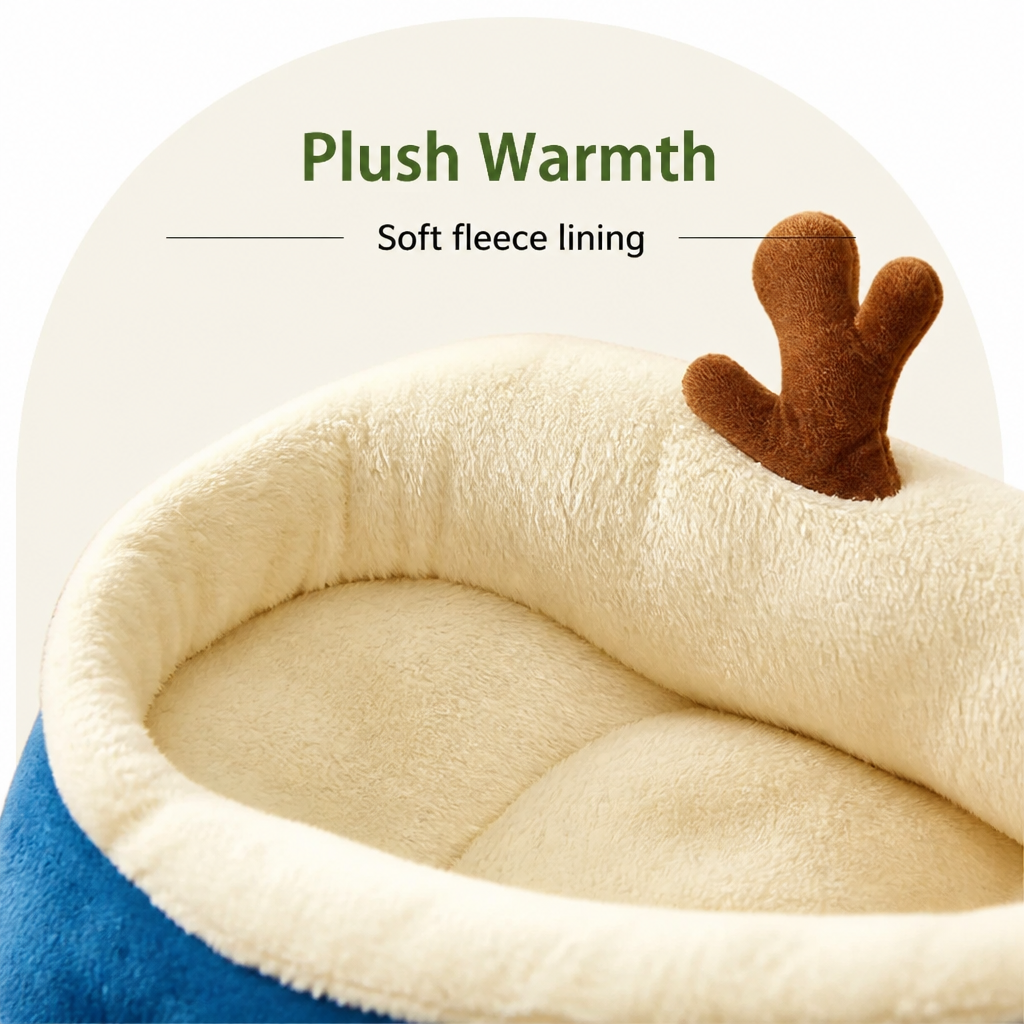 DogBedHouse Plush Insulating Washable Kennel Bed