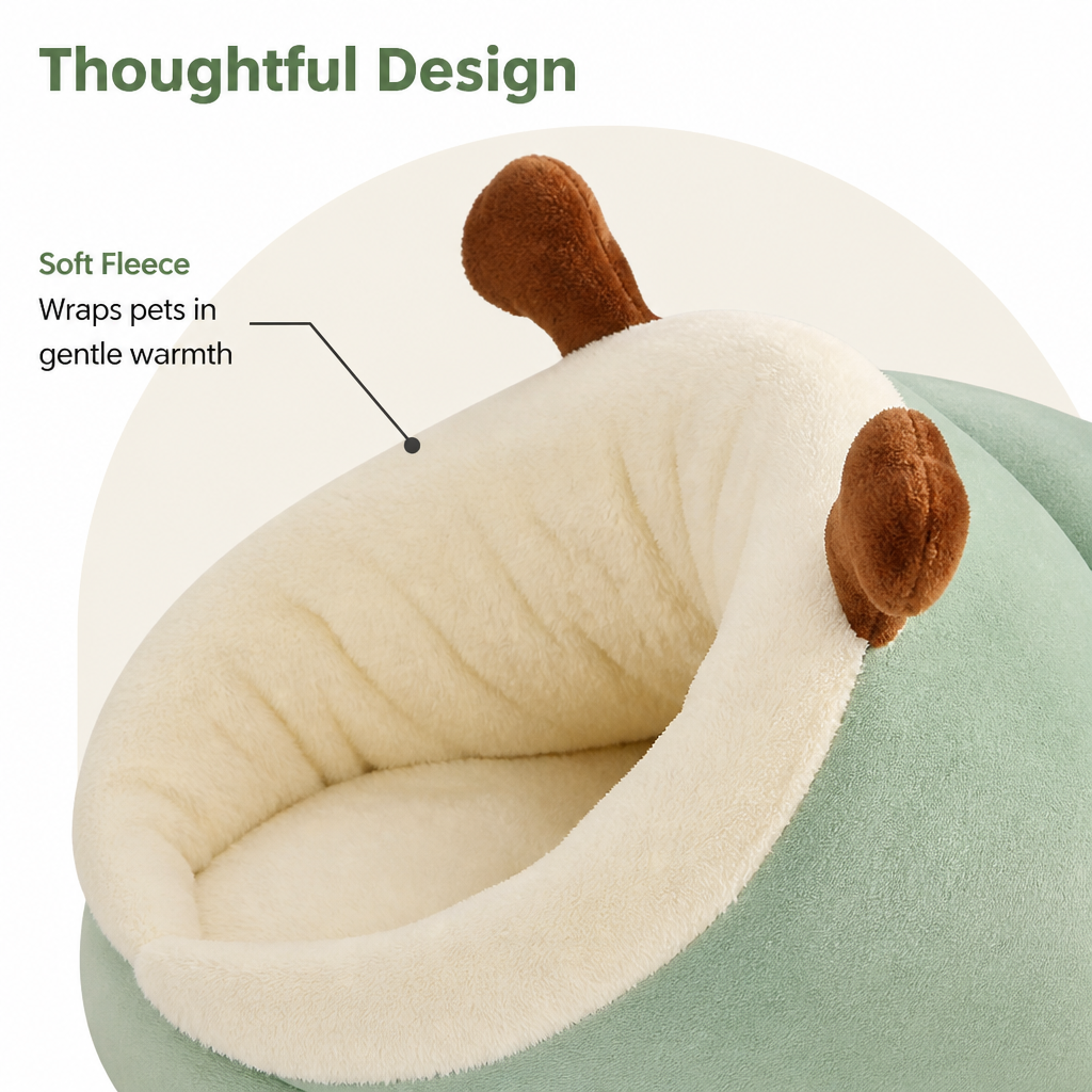 DogBedHouse Plush Insulating Washable Kennel Bed
