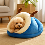 DogBedHouse Plush Insulating Washable Kennel Bed
