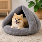 DogBedHouse Plush & Machine-Washable Round Nest Dog Bed