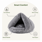 DogBedHouse Plush & Machine-Washable Round Nest Dog Bed