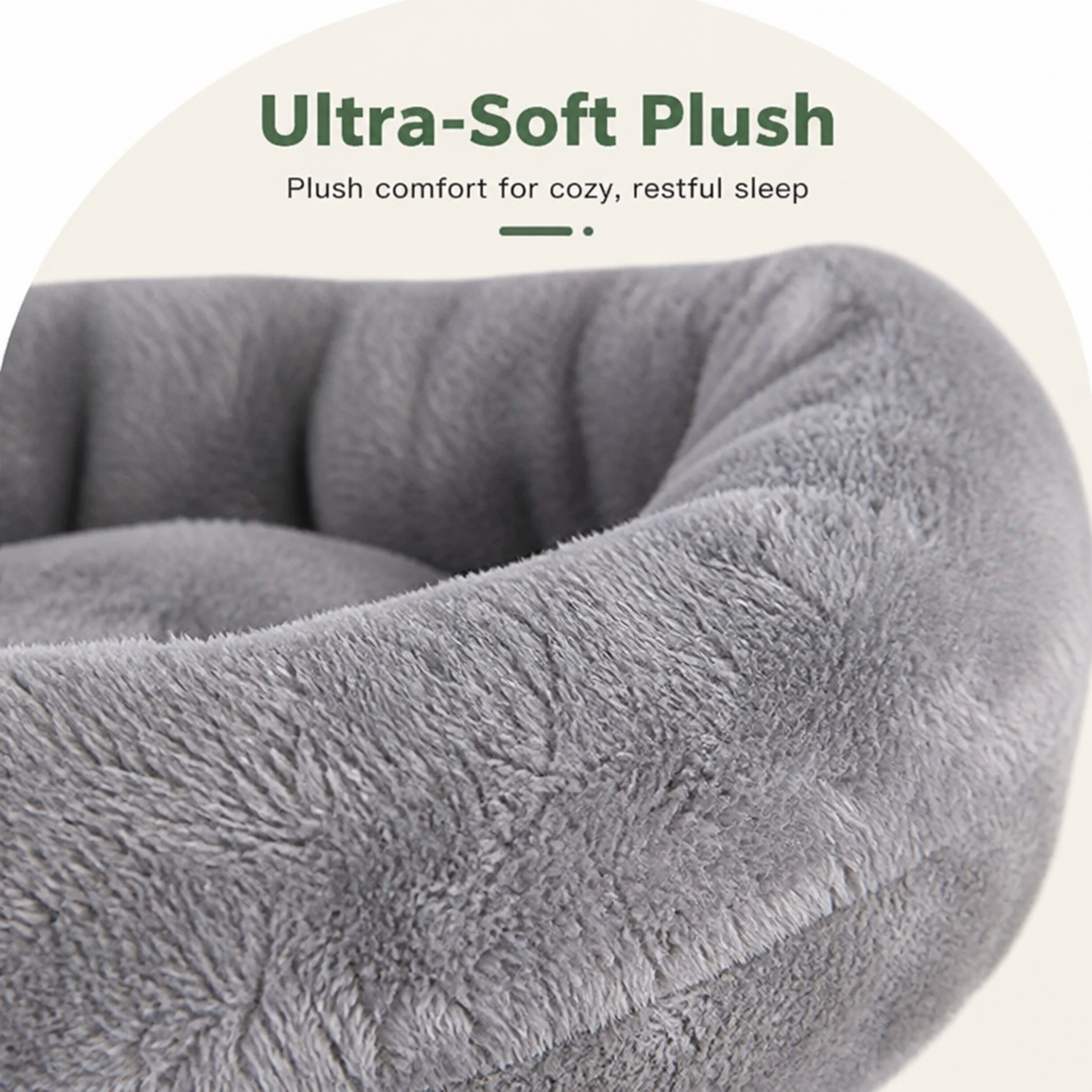 DogBedHouse Plush & Machine-Washable Round Nest Dog Bed