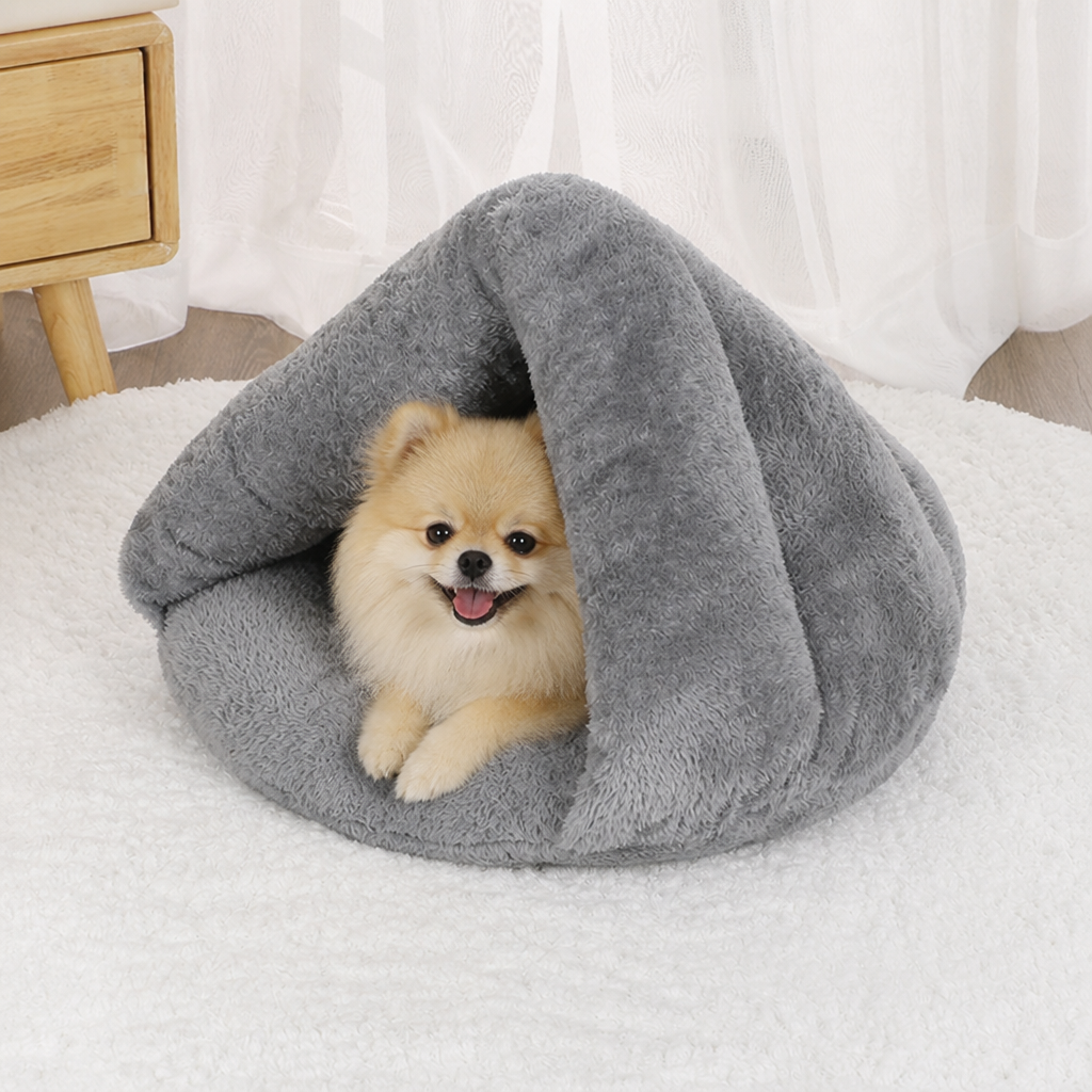 DogBedHouse Plush & Machine-Washable Round Nest Dog Bed