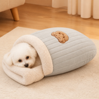 DogBedHouse Plush Semi-Enclosed Windproof Pet Sleeping Bag (For Small Cats & Dogs)