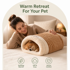 DogBedHouse Plush Semi-Enclosed Windproof Pet Sleeping Bag (For Small Cats & Dogs)