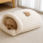 DogBedHouse Plush Semi-Enclosed Windproof Pet Sleeping Bag (For Small Cats & Dogs)