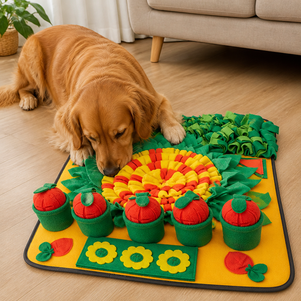 DogBedHouse Plush Snuffle & Slow-Feeder Mat (70x50cm)