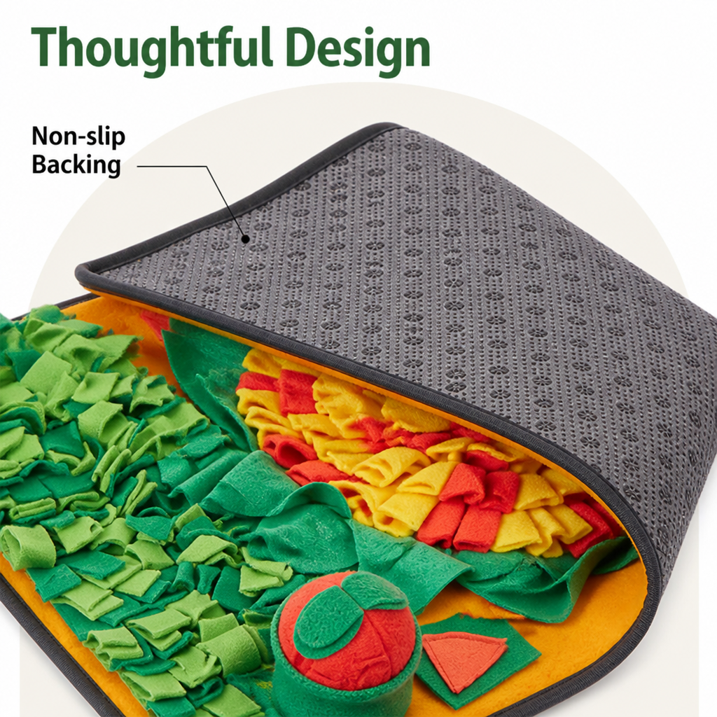 DogBedHouse Plush Snuffle & Slow-Feeder Mat (70x50cm)