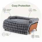 DogBedHouse Plush Sofa-Style Washable Dog Bed