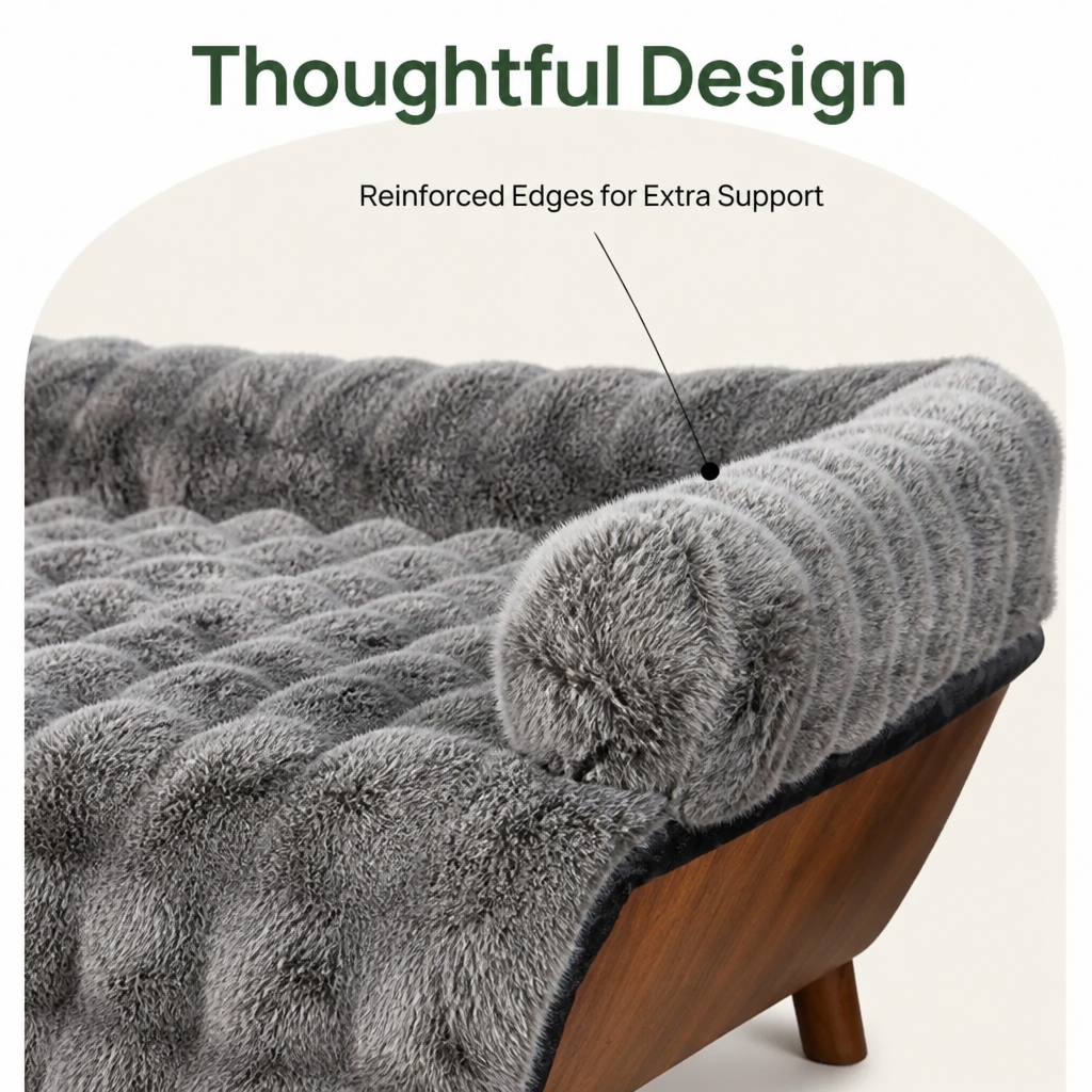 DogBedHouse Plush Sofa-Style Washable Dog Bed