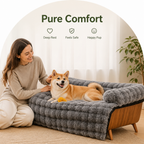 DogBedHouse Plush Sofa-Style Washable Dog Bed