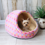 DogBedHouse Plush Velvet Foldable Dog Bed (Removable Cover)