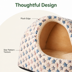 DogBedHouse Plush Velvet Foldable Dog Bed (Removable Cover)