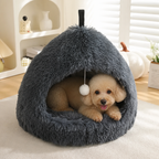 DogBedHouse Plush Velvet & Non-Slip Dog Bed