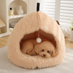 DogBedHouse Plush Velvet & Non-Slip Dog Bed