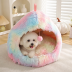 DogBedHouse Plush Velvet & Non-Slip Dog Bed