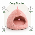 DogBedHouse Plush Velvet & Non-Slip Dog Bed