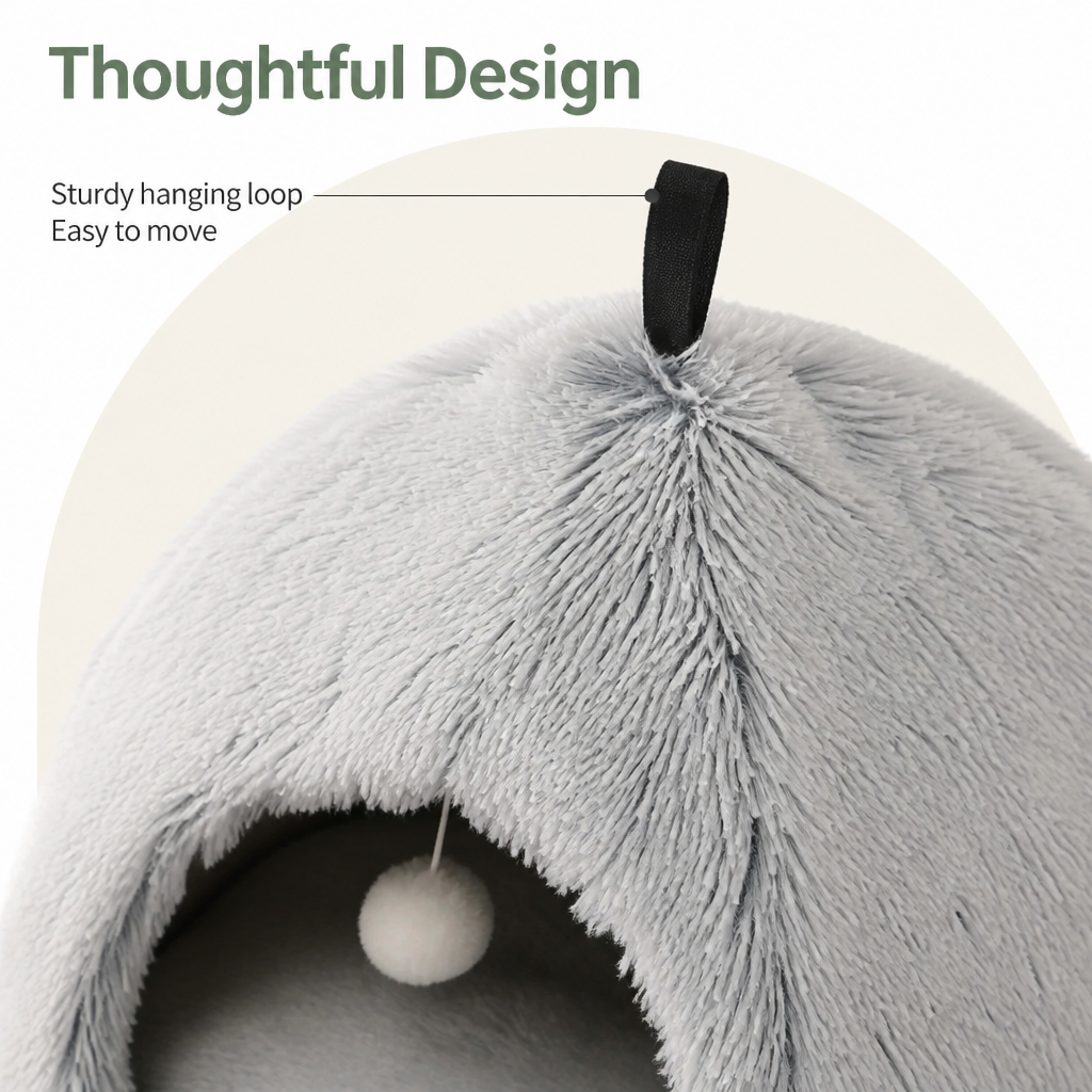 DogBedHouse Plush Velvet & Non-Slip Dog Bed