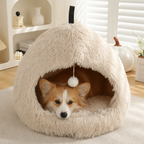 DogBedHouse Plush Velvet & Non-Slip Dog Bed