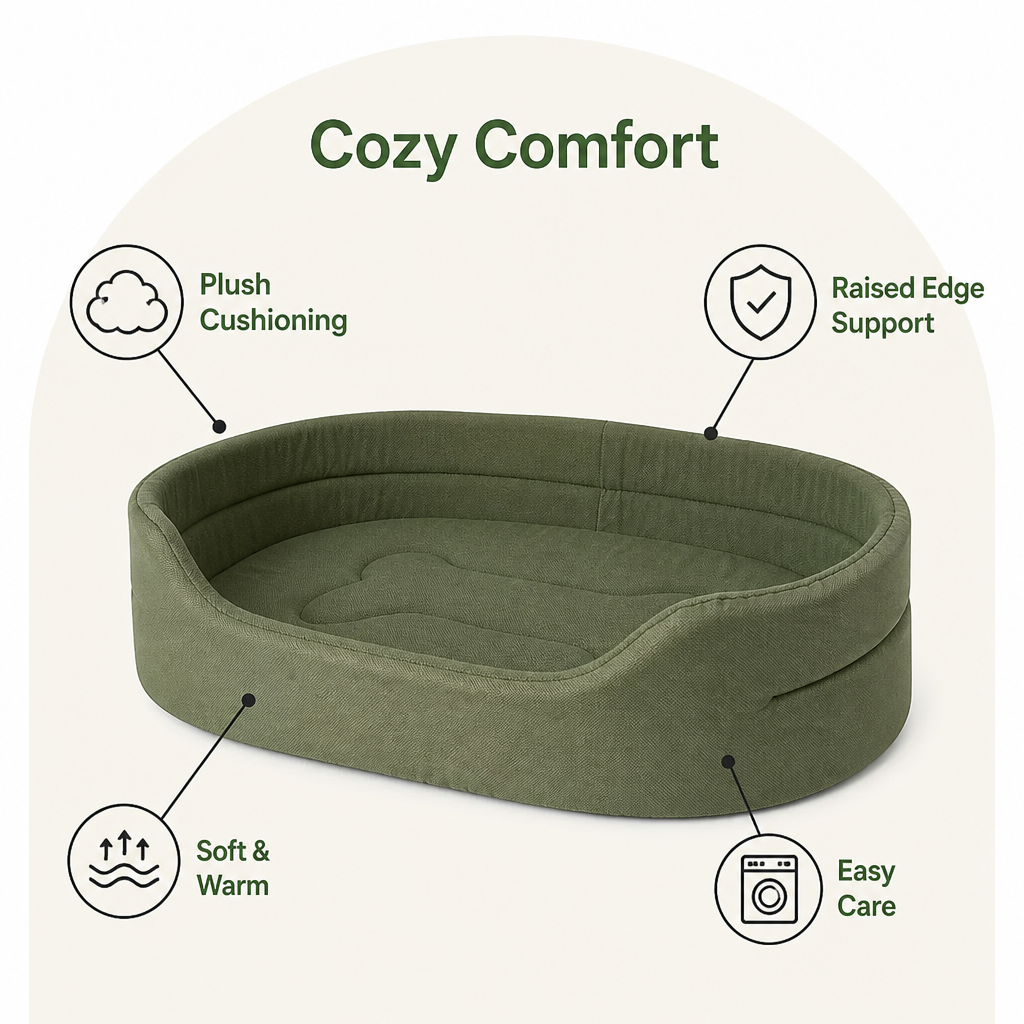DogBedHouse Plush & Warm Dog Bed (Multiple Sizes)