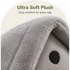 DogBedHouse Plush Warm House Dog Bed (Removable Cushion)