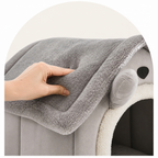 DogBedHouse Plush Warm House Dog Bed (Removable Cushion)