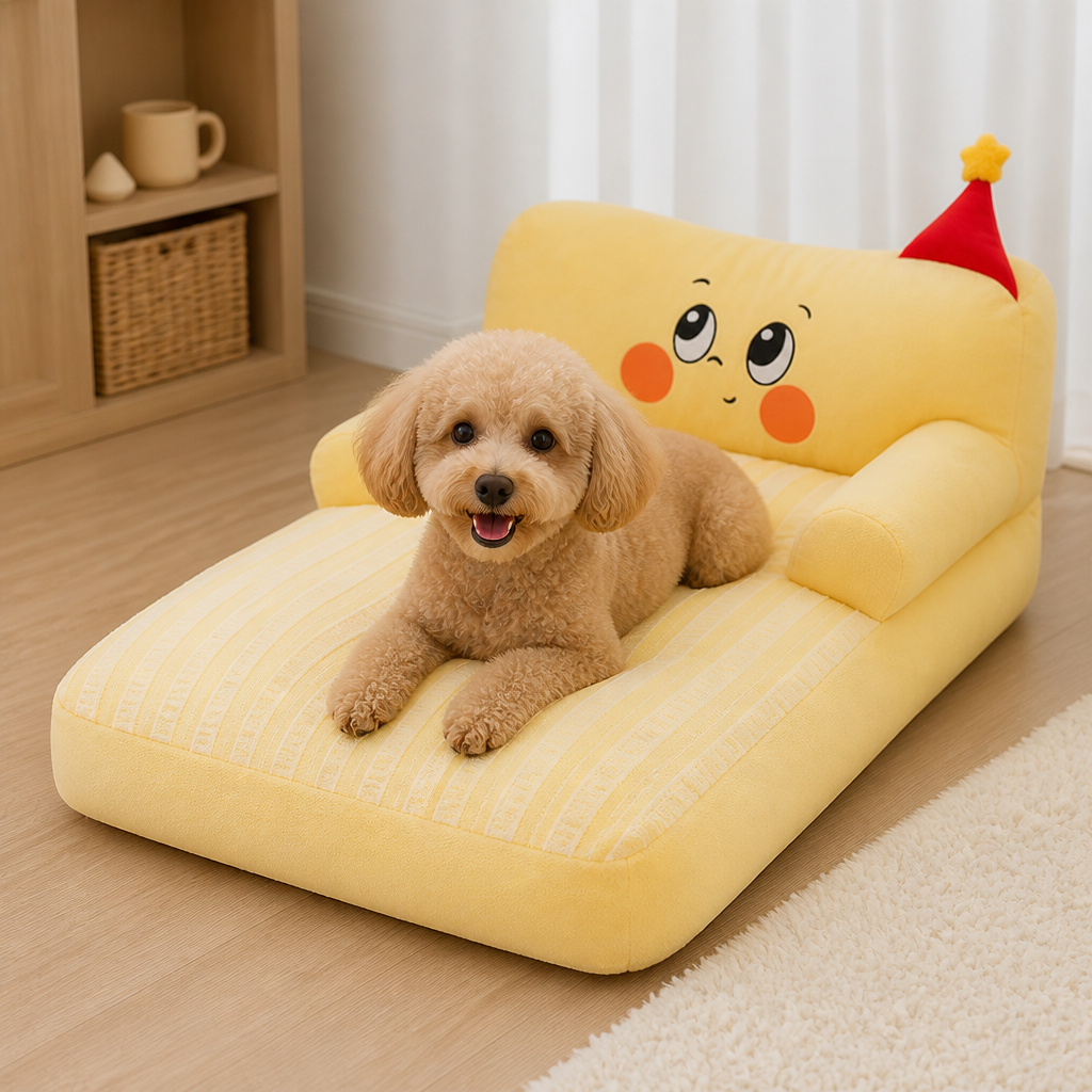 DogBedHouse Plush & Washable Cartoon Pet Sofa Bed