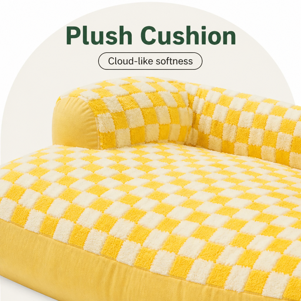 DogBedHouse Plush & Washable Cartoon Pet Sofa Bed
