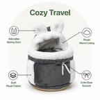 DogBedHouse Plush Winter-Lined Pet Carrier Backpack