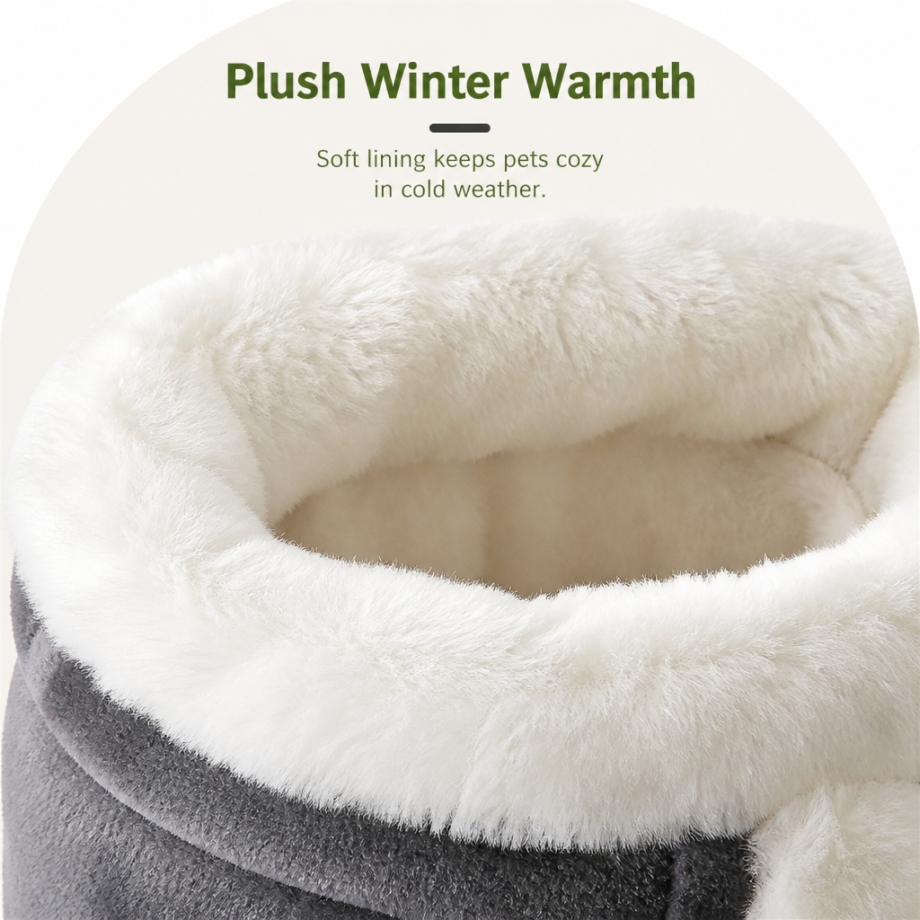 DogBedHouse Plush Winter-Lined Pet Carrier Backpack