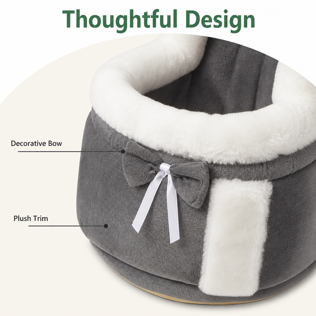 DogBedHouse Plush Winter-Lined Pet Carrier Backpack