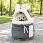 DogBedHouse Plush Winter-Lined Pet Carrier Backpack