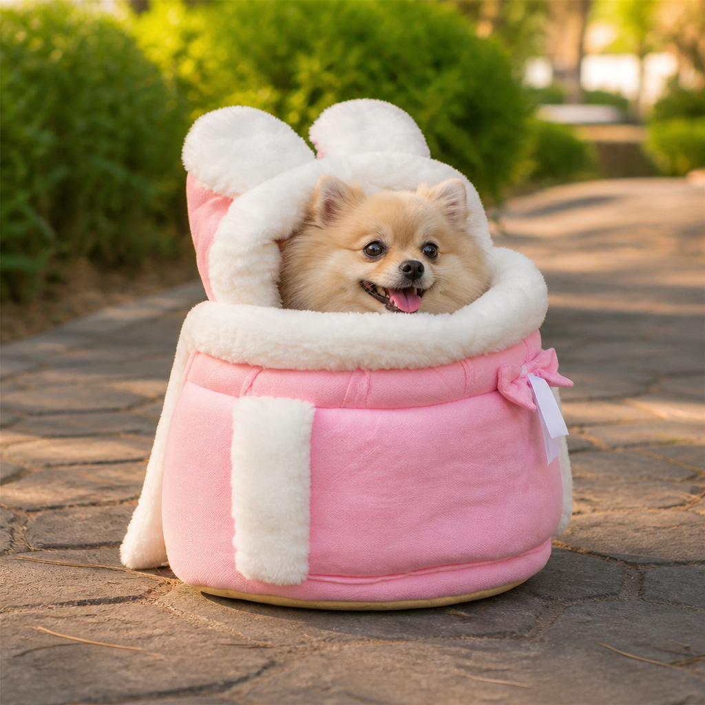 DogBedHouse Plush Winter-Lined Pet Carrier Backpack