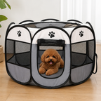 DogBedHouse Pop-Up & Foldable Mesh Pet Tent (Zippered Doors)