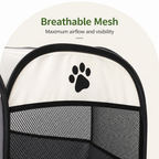 DogBedHouse Pop-Up & Foldable Mesh Pet Tent (Zippered Doors)