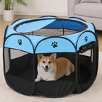 DogBedHouse Pop-Up & Foldable Mesh Pet Tent (Zippered Doors)