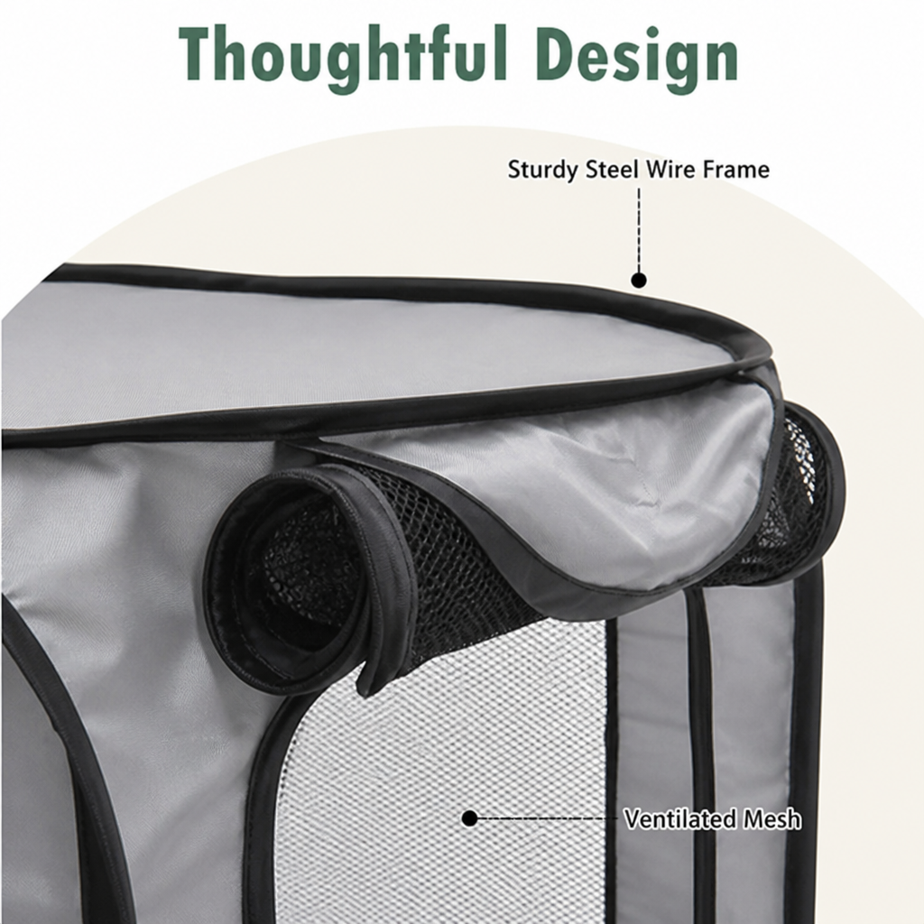 DogBedHouse Pop-Up Foldable Oxford Fabric Travel Crate
