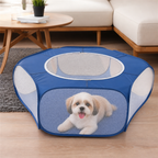 DogBedHouse Pop-Up & Foldable Transparent Mesh Pet Playpen (Water-Absorbing Liner)