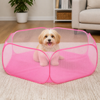 DogBedHouse Pop-Up Transparent Pet Playpen