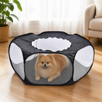 DogBedHouse Pop-Up Transparent Pet Playpen